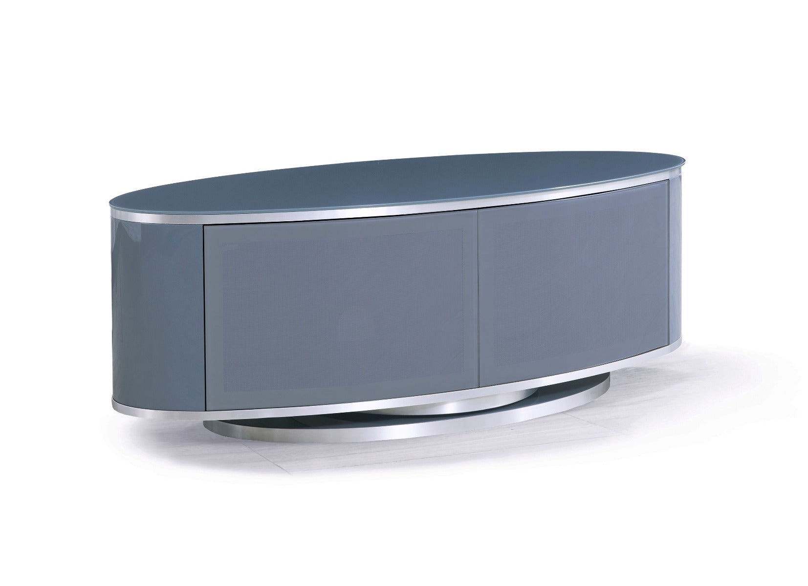 MDA Designs Luna Grey Slate Oval TV Cabinet