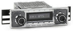 RetroSound M1B-502-06-76 Euro Style Motor 1 Bluetooth Radio Pinstripe Chrome