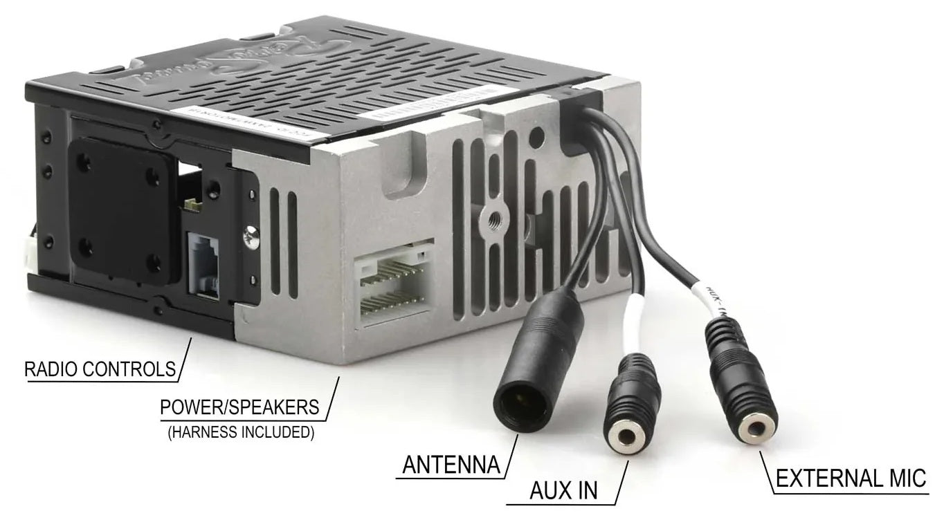 RetroSound M1B-502-06-76 Euro Style Motor 1 Bluetooth Radio Pinstripe Chrome