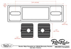 RetroSound M1B-502-06-76 Euro Style Motor 1 Bluetooth Radio Pinstripe Chrome