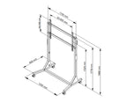 Multibrackets M Manual Floorstand 130 kg - Stand kit ( floor stand ) for LCD TV - screen size: 55-110" - max load: 130 kg - black