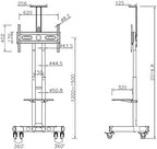 Multibrackets M Public Floorstand Basic with Removable Camera and AV Shelf for up to 60 inch