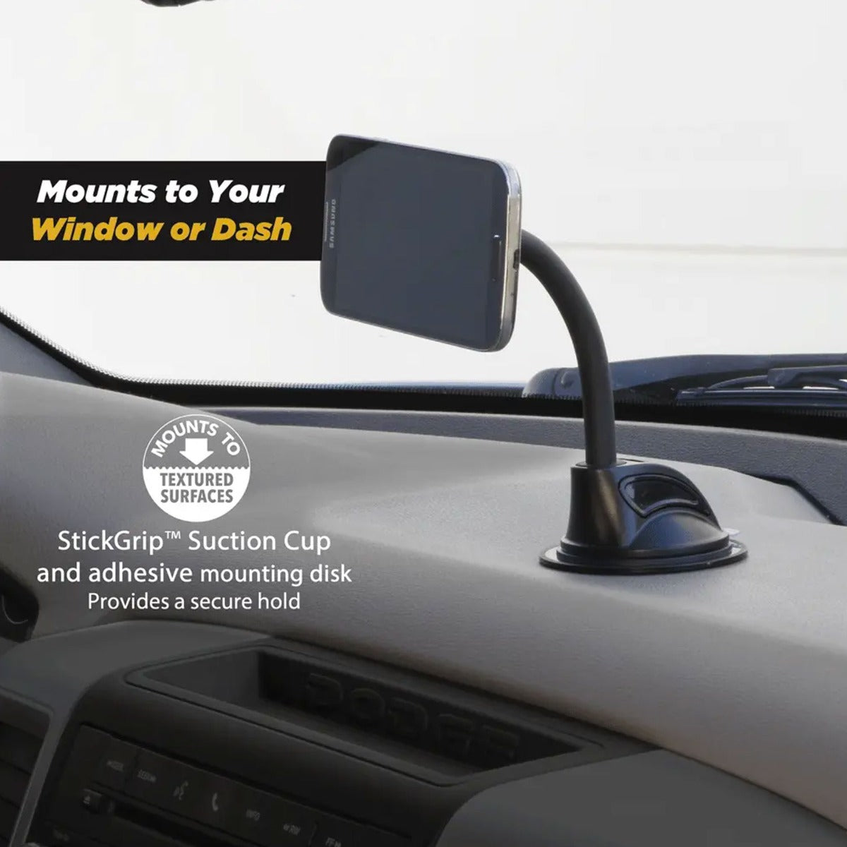 MAGWDM 4-Axis 360 Adjustable Window Magnetic Mount for Smartphones and Mobile Devices