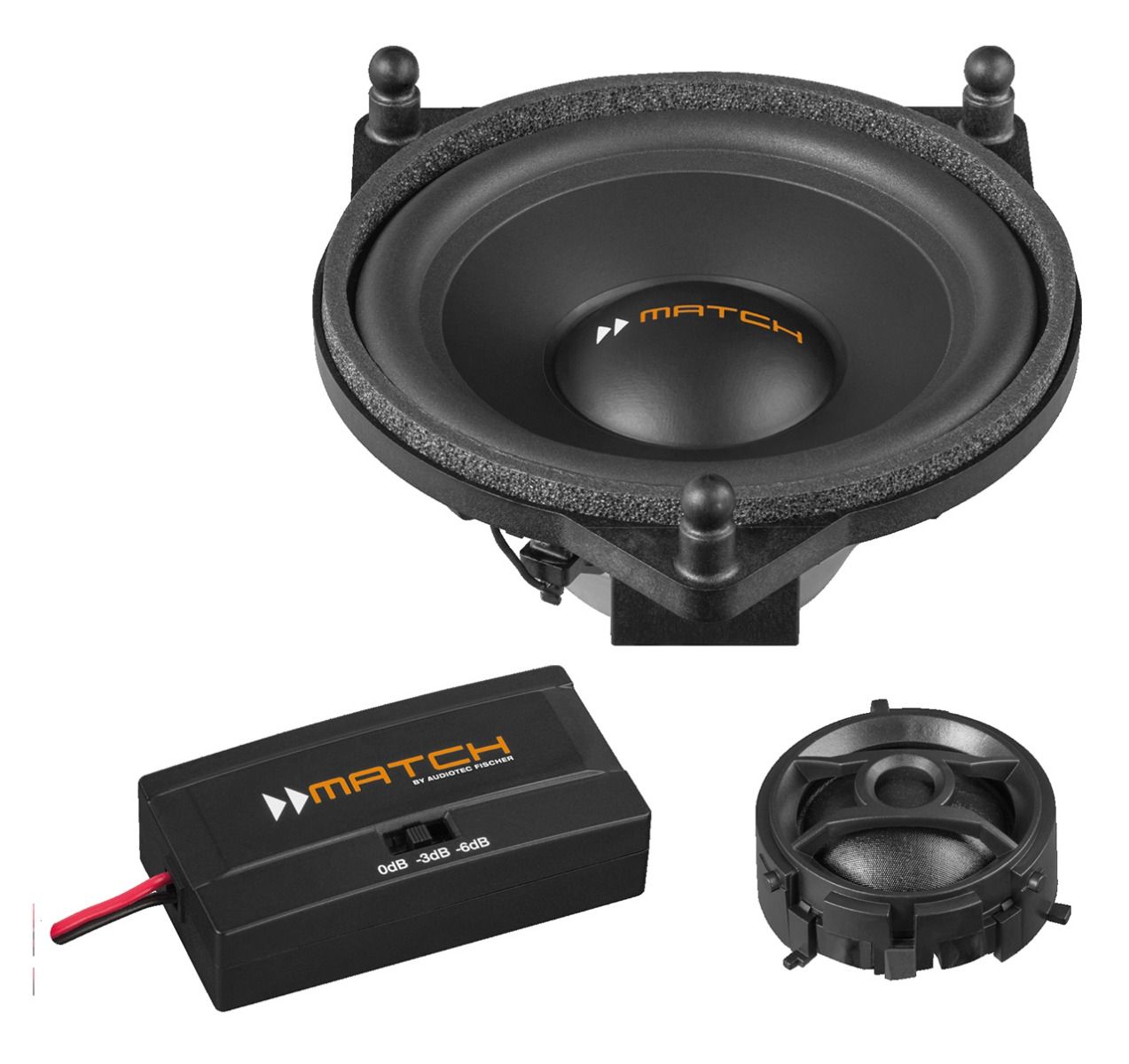 MATCH UP C42MB-FRT Custom Fit 4" 2-Way Mercedes C, E,, GLC, S-Class Upgrade Component Speakers