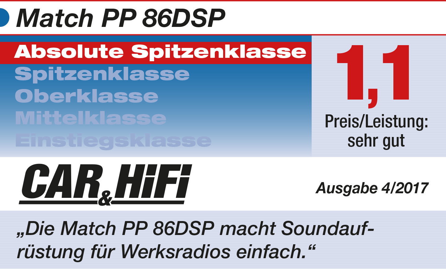 Match PP 86DSP 8-channel Plug & Play amplifier with integrated 9-channel 64 Bit DSP