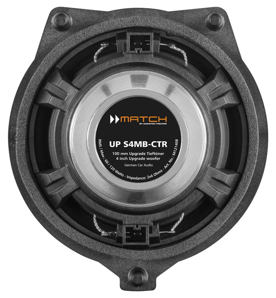MATCH UP S4MB-CTR Custom Fit 4" 2-Way Mercedes C, E, GLE, S-Class Upgrade Single Centrel Speaker
