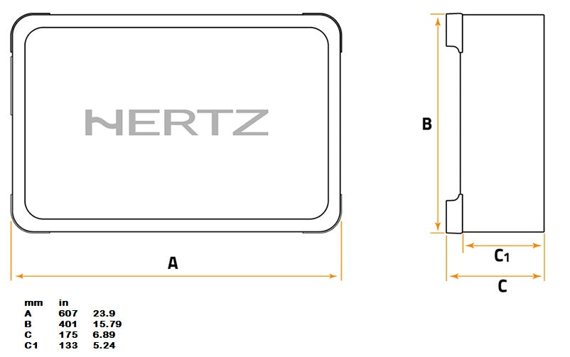 Hertz Mille Pro MPBX 300 S2 1000w Super-Shallow Loaded 12" Subwoofer in Down-Firing Enclosure