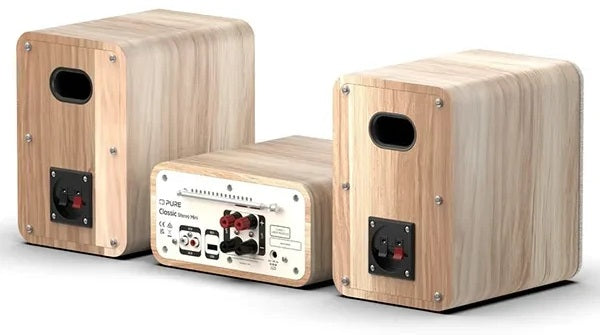 Pure Classic Stereo Mini DAB/FM Radio with CD Player & Bluetooth - White/Oak