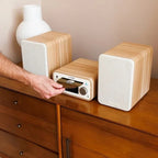 Pure Classic Stereo Mini DAB/FM Radio with CD Player & Bluetooth - White/Oak