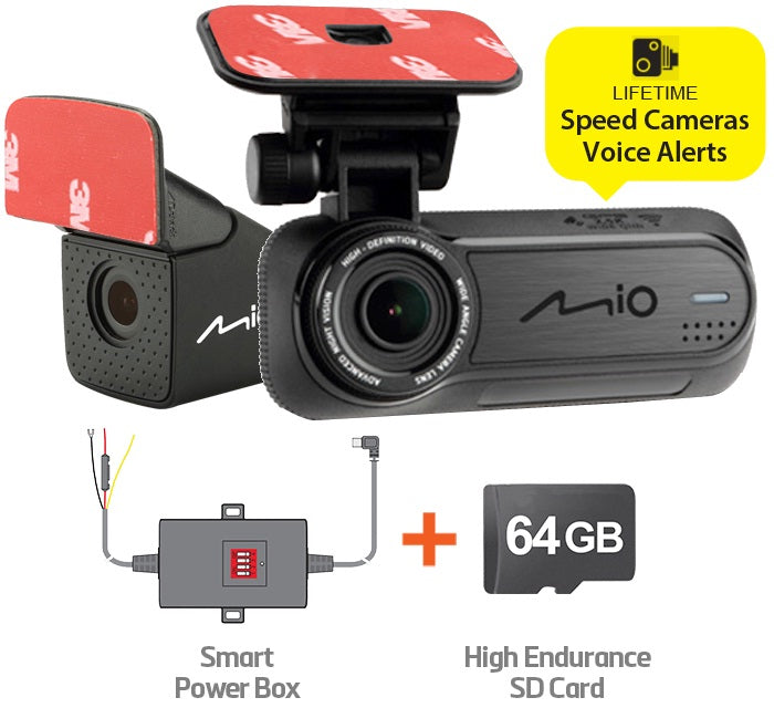 Mio Mivue J85 Front Cam and A30 Rear View Dash Cam GPS Tracking HARDWIRE KIT