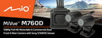 Mio MiVue M760D Dual Cam Detachable Rider Dash Cam - 1080p Full HD 130° Angle View