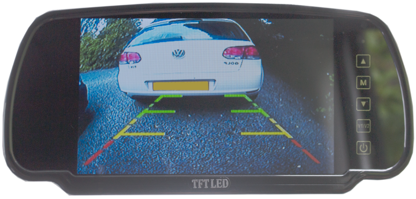 MOTORMAX MM700MM Clip Over Rear View Mirror Monitor with 7" Screen
