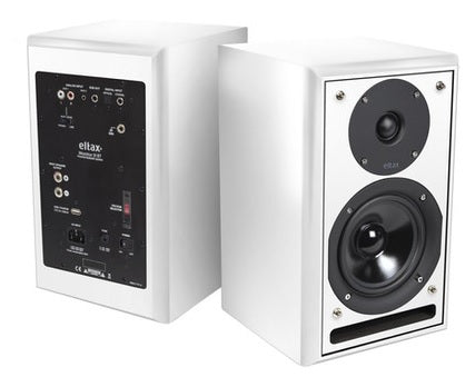 Eltax Monitor III Bluetooth Active Award Winning 2-Way Bookshelf Speaker - White