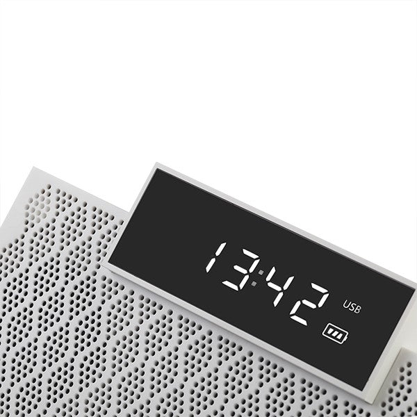 Edifier MP260 Integrated 2.1 Channel Bluetooth White/Oak Speaker with Alarm Clock 20W RMS