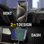 Scosche MPQ6DV-SP Magnetic Dash/Vent Mount Holder 15W Wireless Fast Car Charger Phone Stand
