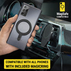 Scosche MPQ6DV-SP Magnetic Dash/Vent Mount Holder 15W Wireless Fast Car Charger Phone Stand