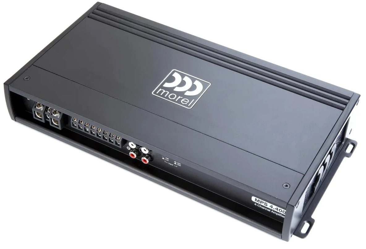Morel MPS 4.400 4-channel car amplifier — 70 watts RMS x 4