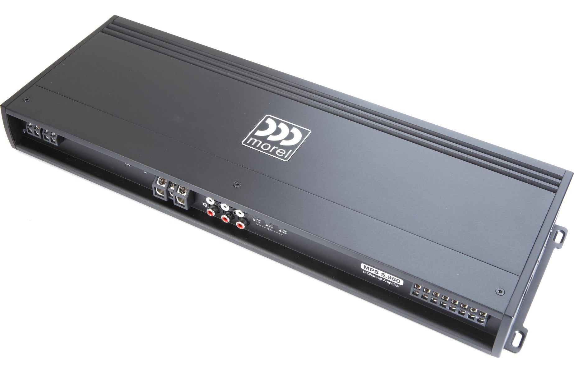Morel MPS 5.950 5-channel car amplifier — 70 watts RMS x 4 at 4 ohms + 550 watts RMS at 2 ohms