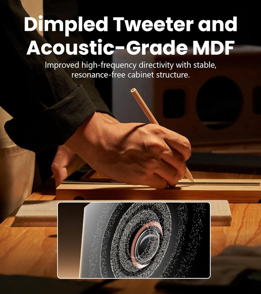 EDIFIER MR5 Tri-amped Powered Studio Monitor Speakers - Black