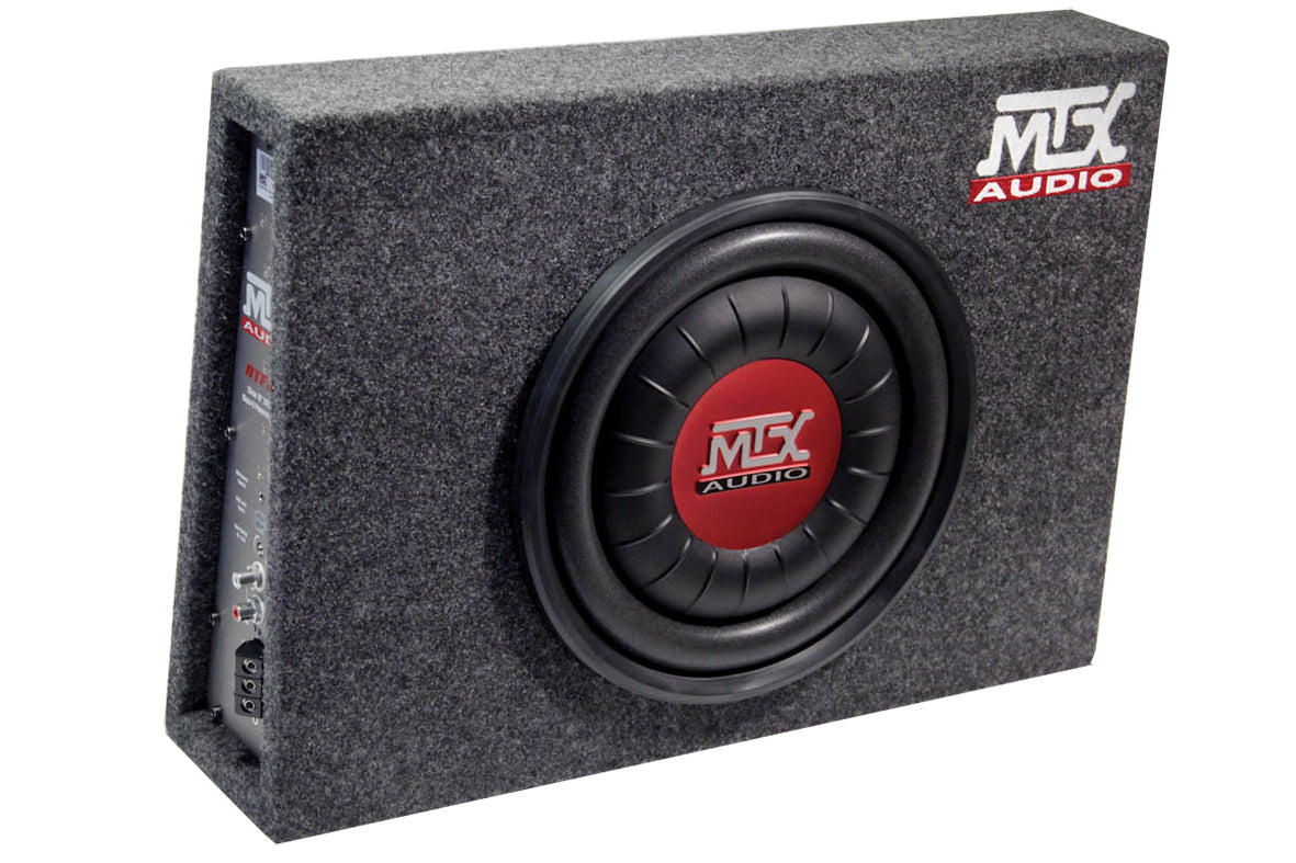 MTX RTF10P 25cm 10" 600 Watts Amplified Active Car Subwoofer Box & Bass Controller
