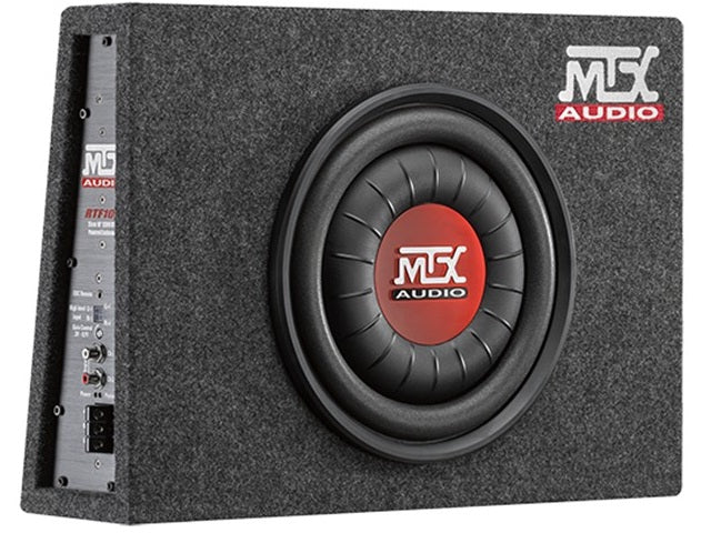 MTX RTF10P 25cm 10" 600 Watts Amplified Active Car Subwoofer Box & Bass Controller