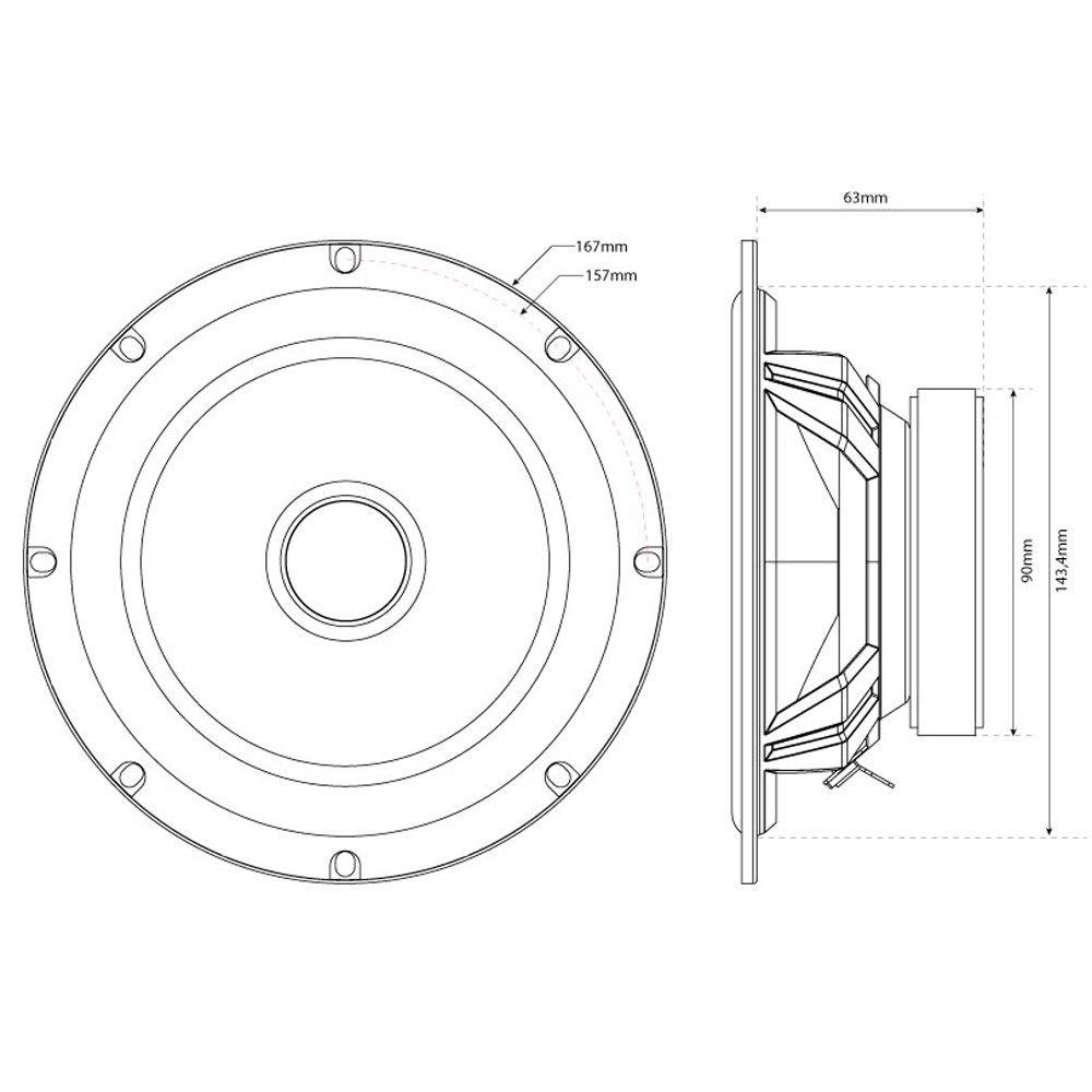 MTX TX465S TX4 Series 16.5cm 320W Component Speakers