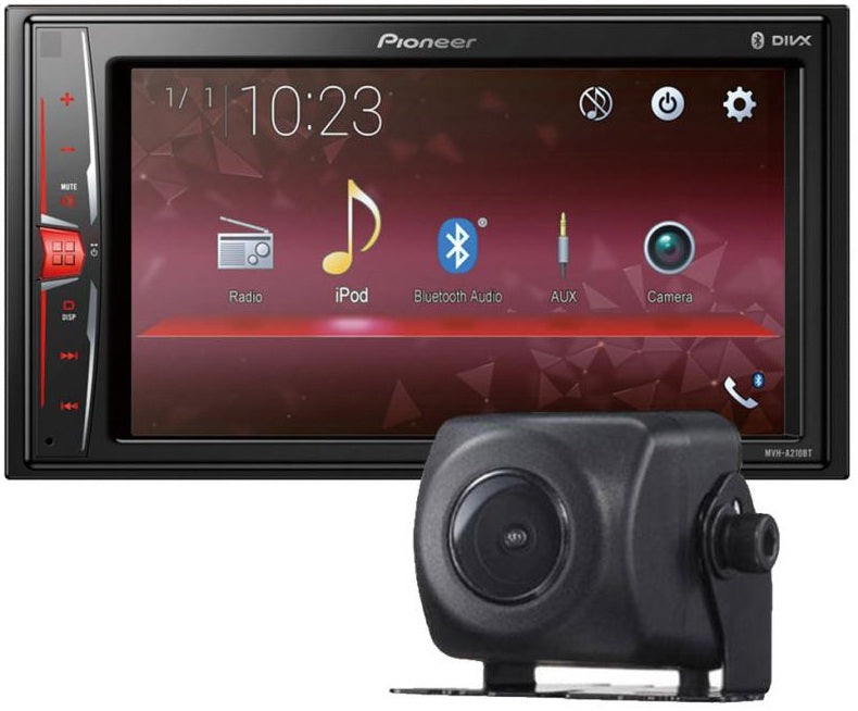 Pioneer MVH-A210BT + ND-BC9 6..2" TouchScreen Mechaless Bluetooth iPhone + Reverse Camera