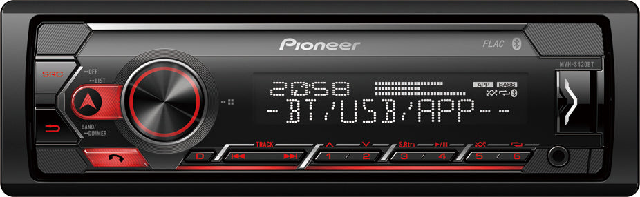 Pioneer MVH-S420BT USB/iPod Ready, Android, Aux-input, Spotify with Bluetooth