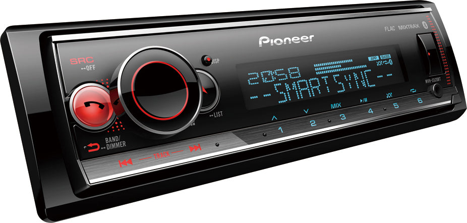 Pioneer MVH-S520BT USB/iPod Ready, Android, Aux-input with Bluetooth