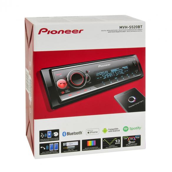Pioneer MVH-S520BT USB/iPod Ready, Android, Aux-input with Bluetooth