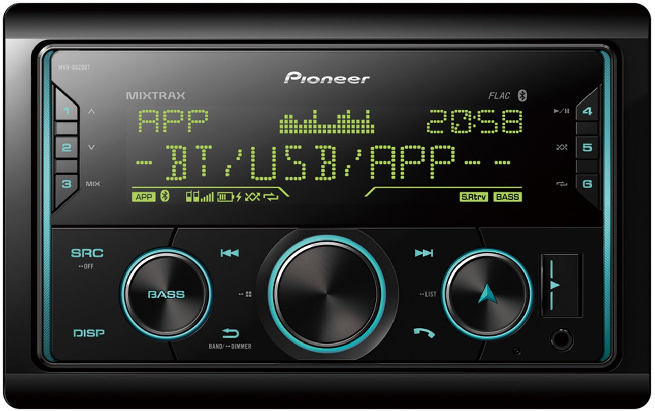 Pioneer MVH-S620BT Media Receiver USB Aux Bluetooth Stereo Apple/ Android Ready