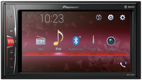 Pioneer MVH-A210BT + ND-BC9 6..2" TouchScreen Mechaless Bluetooth iPhone + Reverse Camera