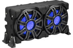 Kicker 51MWLE104 Weatherproof sealed enclosure with one 10" 4-ohm marine subwoofer and one 10" passive speaker
