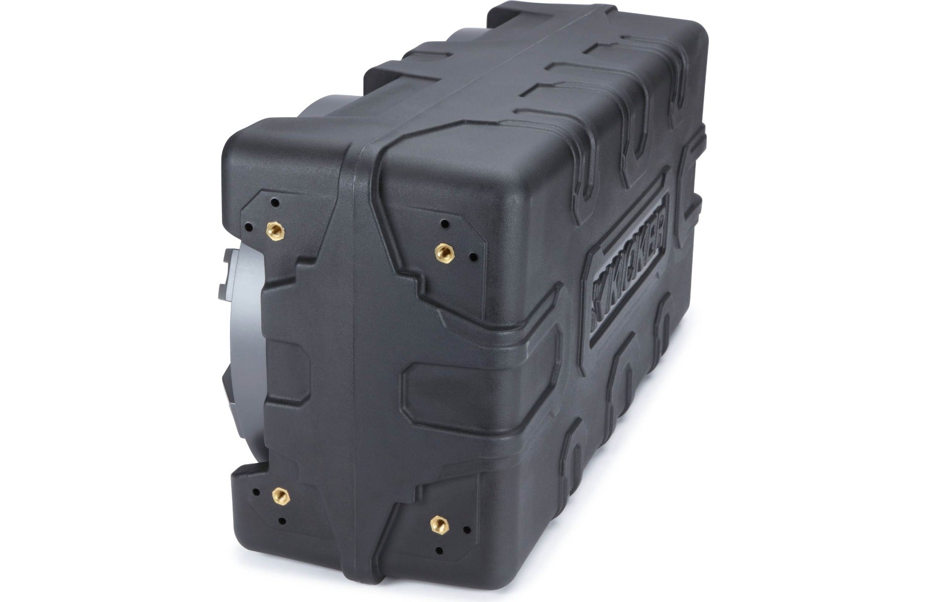 Kicker 51MWLE104 Weatherproof sealed enclosure with one 10" 4-ohm marine subwoofer and one 10" passive speaker