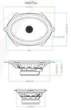 Phoenix Gold MX57CX MX-Series 5x7" Inch Concentric Coaxial Shallow Mount Speakers 150w