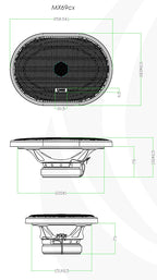 Phoenix Gold MX69CX MX-Series 6x9" Inch Concentric Coaxial Speakers 150w