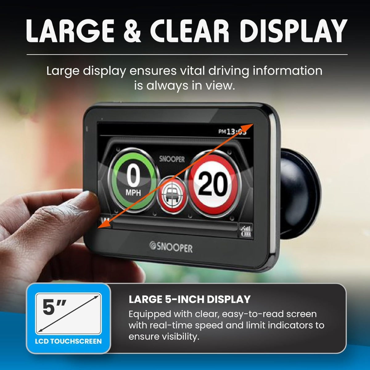 Snooper S5100-MYS XL G2 Speed limits and Speed Camera Alerts