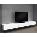 Norstone Khalm 1400 Tv Cabinet with Chrome Stand in Lacquered Black