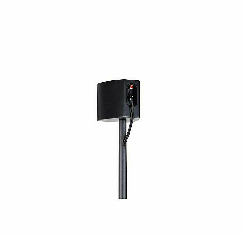 Norstone Finn Edge Height Adjustable Universal Satellite Speaker Stands - Black
