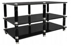 Norstone STABBL 3 Shelf Premium TV Hi-Fi Rack in Satin Black