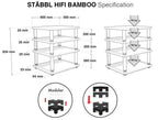 Norstone STABBL 4 Shelf Premium Hi-Fi Rack in Bamboo