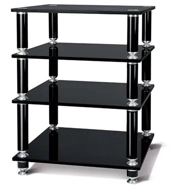 Norstone STABBL 4 Shelf Premium Hi-Fi Rack in Satin Black