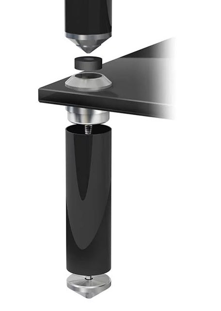 Norstone STABBL 3 Shelf Premium TV Hi-Fi Rack in Satin Black