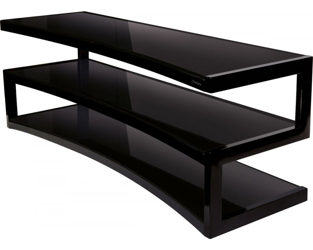 Norstone ESSE Curve Furniture 1500mm Black with Black Glass