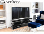 Norstone ESSE Curve Furniture 1500mm Black with Black Glass