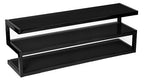 Norstone ESSEAVBK Esse “S” Shaped TV Stand / AV Rack 1100mm Black with Black Glass