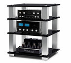 Norstone SQUARE HiFi 4 shelf TV/ HI-FI Stand Black Finish NORSQUABBKP