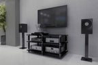 Norstone STABBL 3 Shelf Premium TV Hi-Fi Rack in Satin Black