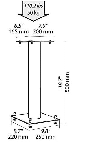 Norstone Stylum1 50cm Stand for Loudspeakers - Walnut