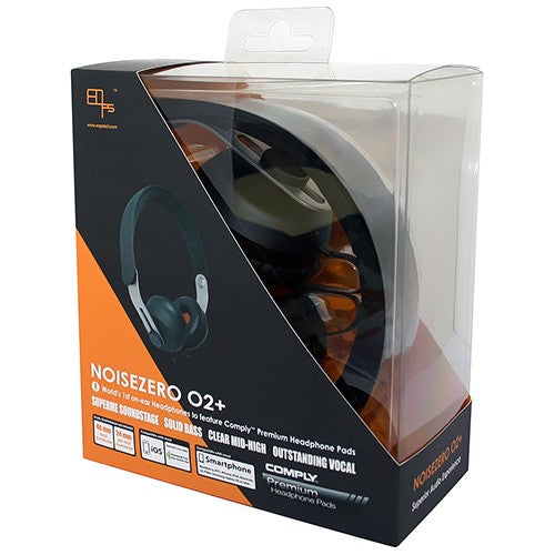 EOps NOISEZERO O2+ Comply On-ear Headphones BLACK